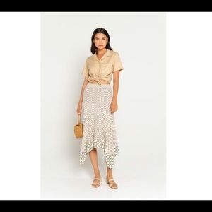 Tina Shirt Taupe organic made in Bali